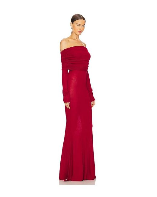 LPA Red Marren Maxi Knit Dress