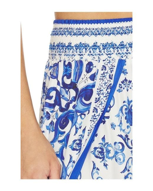 Alice + Olivia Blue Larissa Pant