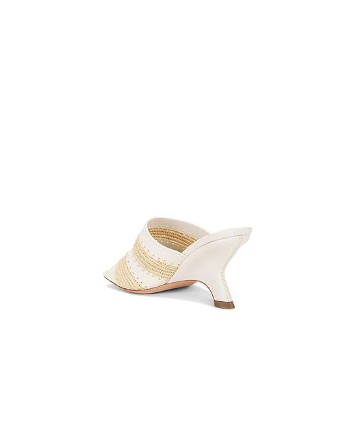 Jonathan Simkhai White Shadow Mule Raffia Sandal