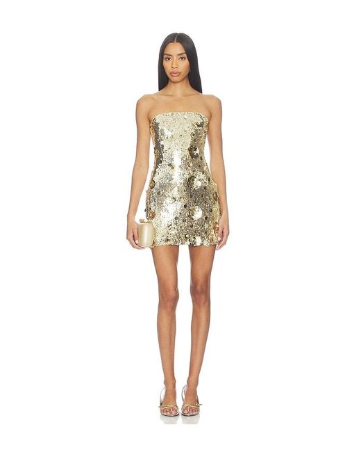 MORE TO COME Natural Adelaide Mini Dress