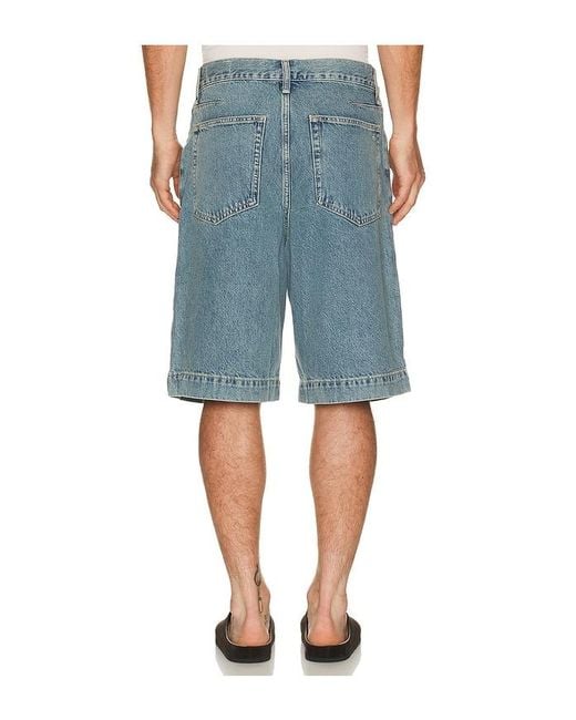 Rag & Bone Blue Baggy Denim Short for men