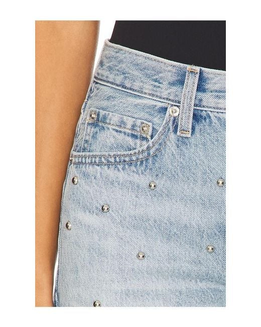 Pistola Blue Lexi Mid Rise Bowed Straight Jeans