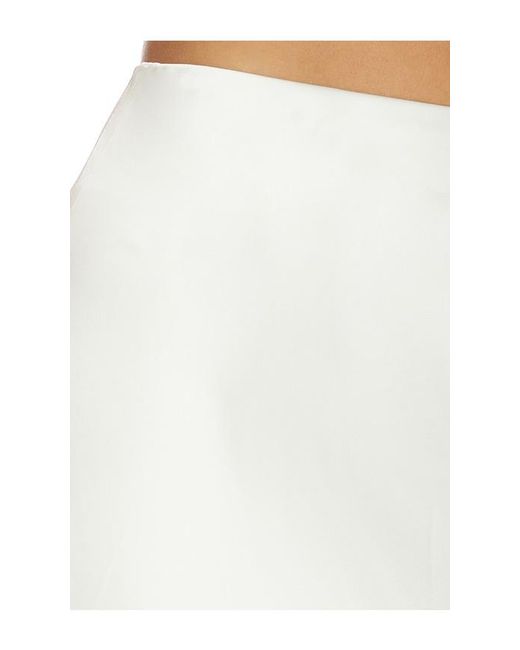 Norma Kamali White Bias Obie Skirt