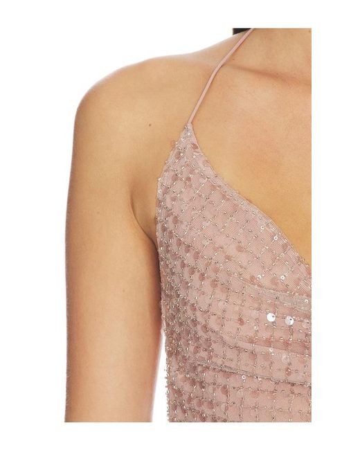retroféte Pink Bethely Sequin Top