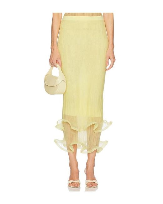 Jonathan Simkhai Yellow Kelso Skirt