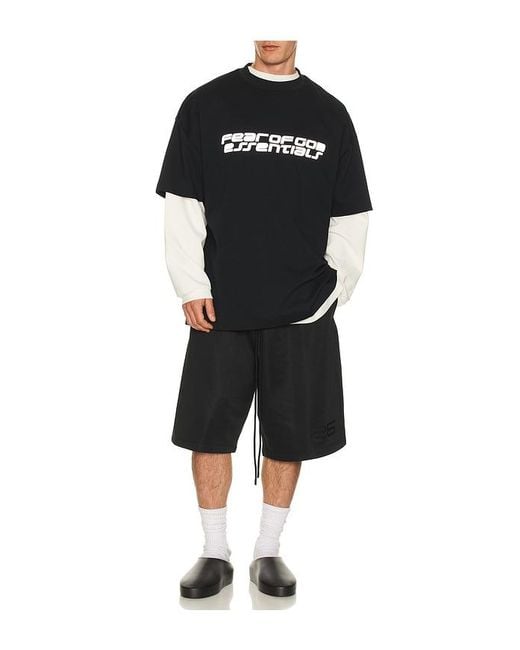 Fear Of God Black 90's Short Sleeve Tee for men