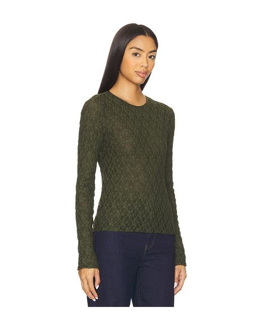 Rag & Bone Green Ellie Lace Long Sleeve Tee