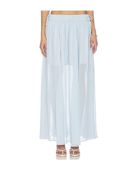 Line & Dot Blue Amorette Skirt