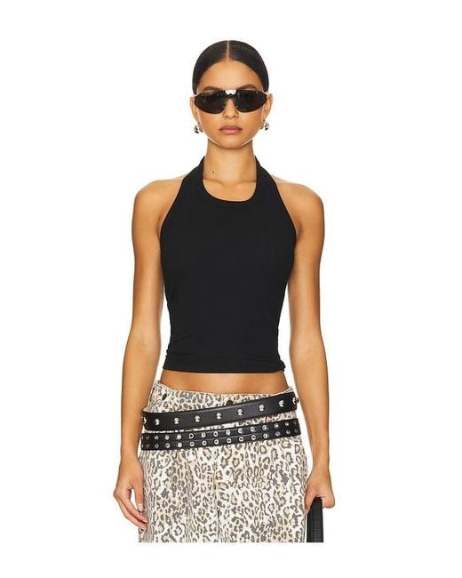 Lioness Black Sculpted Long Sleeve Tank