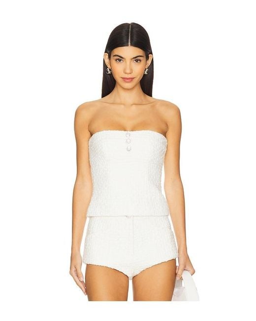 Lovers + Friends White Josephine Top