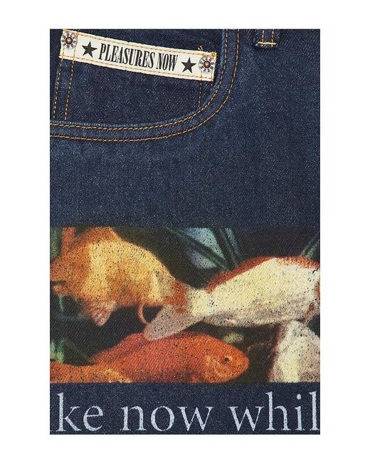 Pleasures Blue Connection Straight Leg Jeans for men