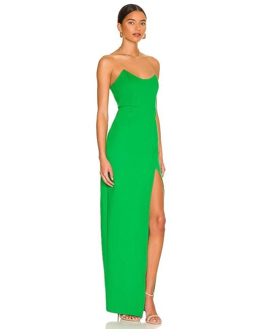 Ryleigh Strapless Maxi Dress superdown de color Green