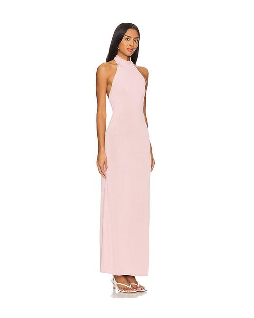 Camila Coelho White Justine Halter Maxi Dress