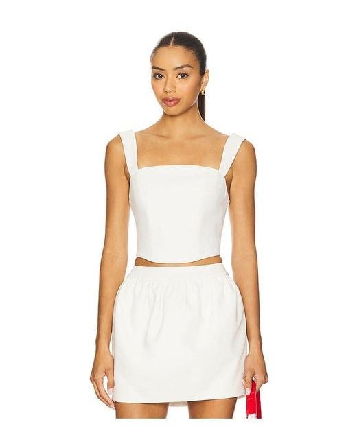 Lovers + Friends White Jacqueline Top