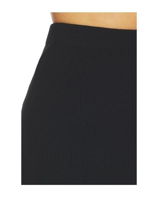 Alexander Wang Black Logo Ribbed Mini Skirt