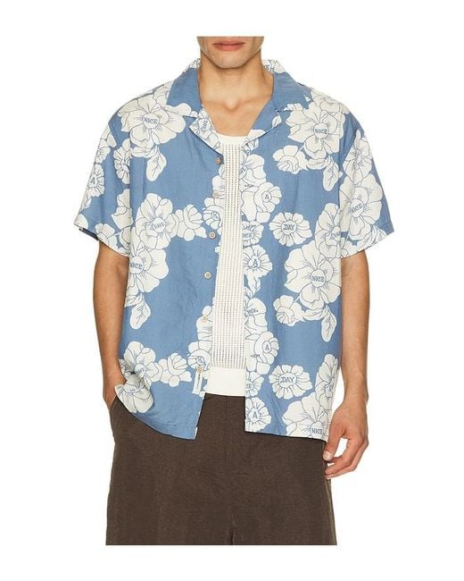 Critical Slide Blue Nice Day Resort Shirt for men