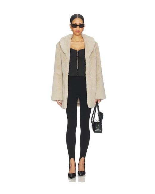 MAJORELLE White Tatiana Faux Fur Coat