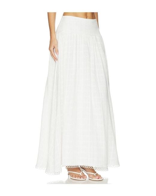 Peixoto White Camila Maxi Skirt