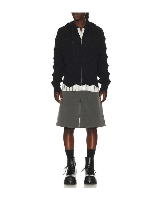 MADFRENZY Black Oversized Shorts for men