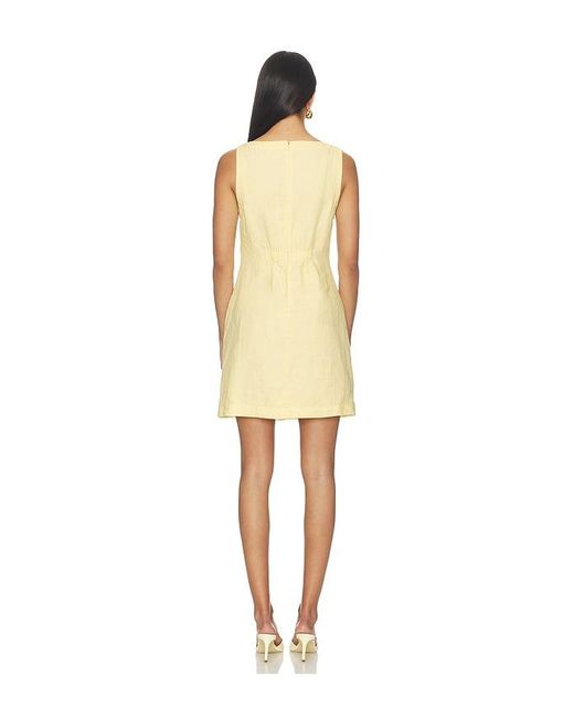 Madewell Natural Boatneck Shirred Mini Dress