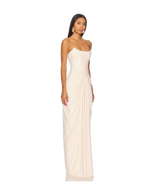 Deme by Gabriella White Pearl Gown
