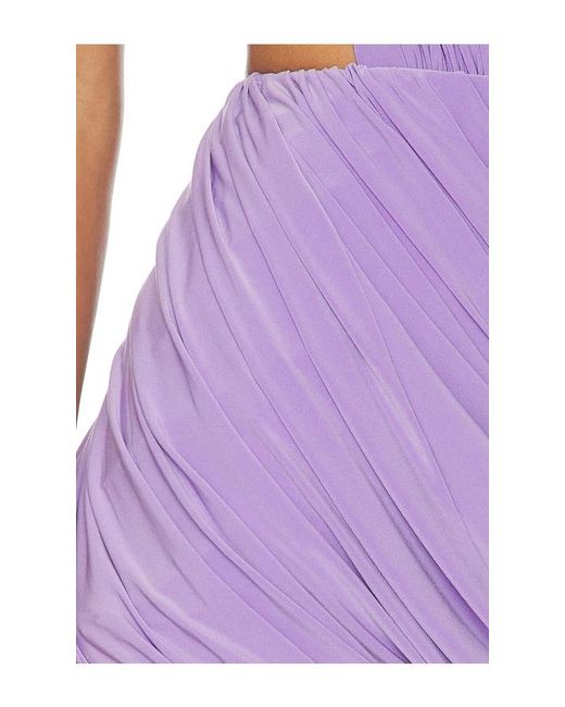 Norma Kamali Blue Twist Mini Skirt