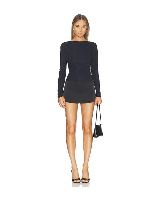 superdown Blue Elka Long Sleeve Bodysuit