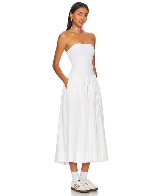 Free People Onda Tube Midi Dress in White Lyst Free People Onda Tube Midi Dress in White Lyst