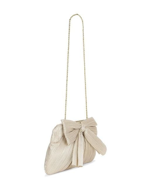 Loeffler Randall Natural Rayne Pleated Bow Clutch