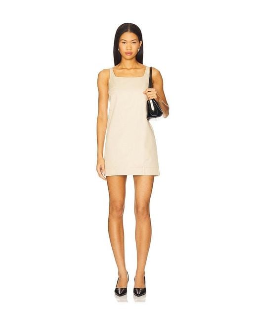 we11done Natural Cotton Waistband Detail Dress