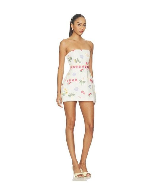 Amanda Uprichard White Strapless Bethany Romper