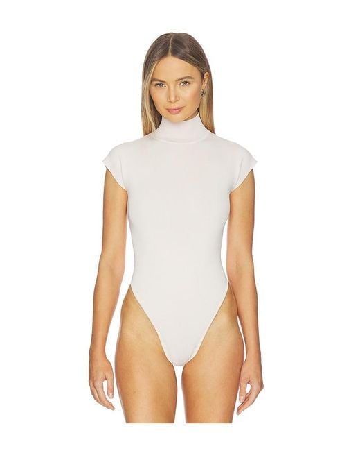 AEXAE White Knitted Bodysuit