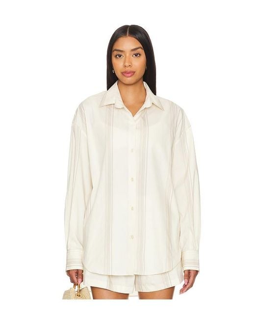 Faithfull The Brand White En Vau Oversized Shirt