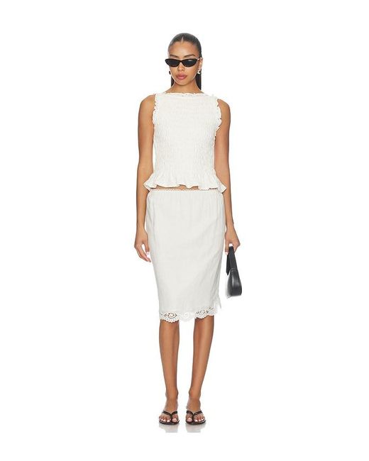 Elodie the Label White Veda Lace Top