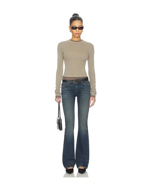 Citizens of Humanity Natural Pillar Waffle Crewneck Top