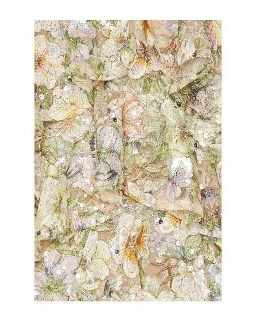 Nadine Merabi White Saffron Floral Dress