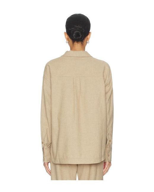 La Ligne Natural Oversized Flannel Shirt
