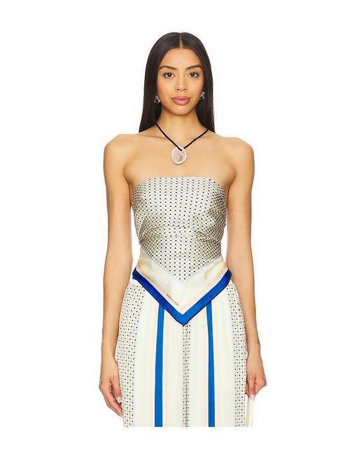 Shona Joy Tyler Silk Scarf Top Blue