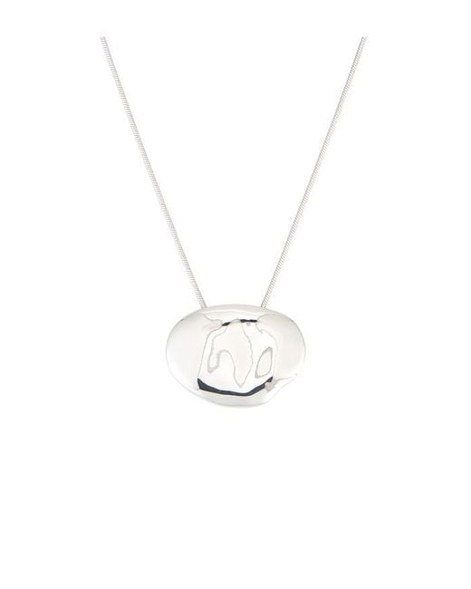 Ettika White Molten Metal Pendant Necklace