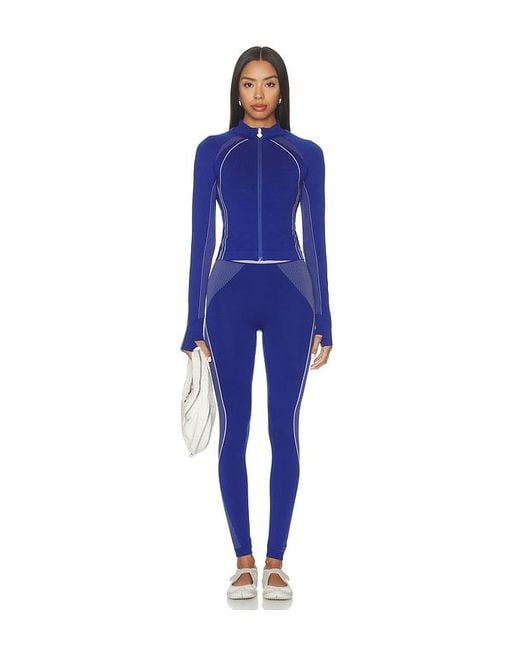 Casablanca Blue Seamless Zip Through Jacket