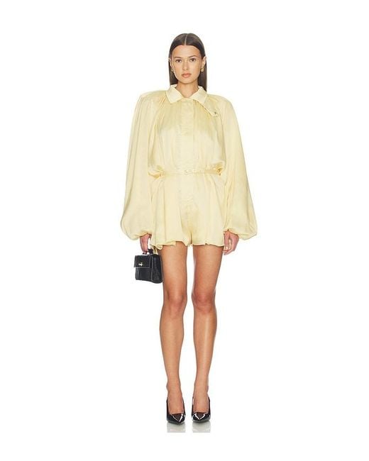 ROTATE BIRGER CHRISTENSEN Natural Satin Jumpsuit