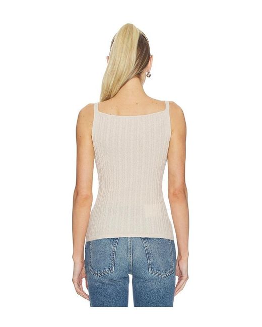 Soft Goat Blue Cable Knit Singlet Top