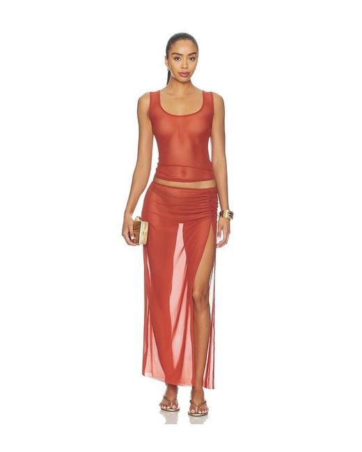 Bondeye Orange Claudia Maxi Skirt