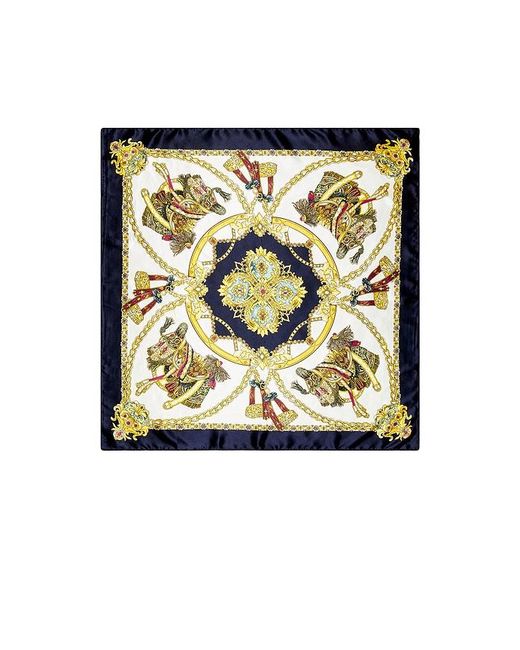 petit moments Blue Equestrian Printed Scarf
