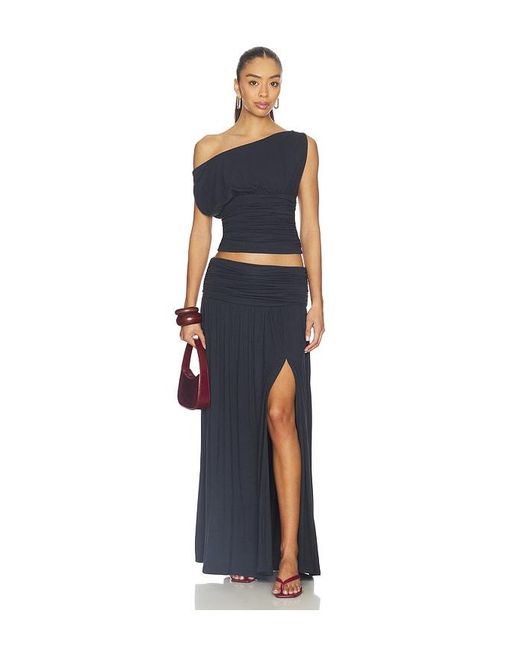 Seven Wonders Blue Avanni Off Shoulder Ruched Top