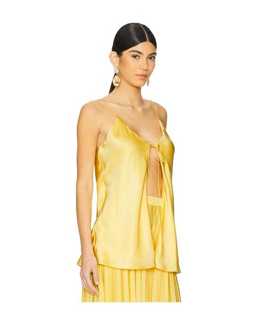SELEZZA LONDON Yellow Alexia Top