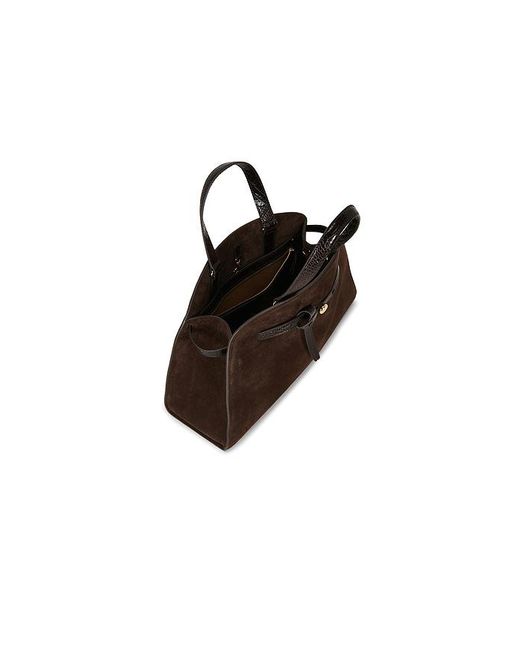 Tory Burch Brown Romy Suede Bauletto Bag