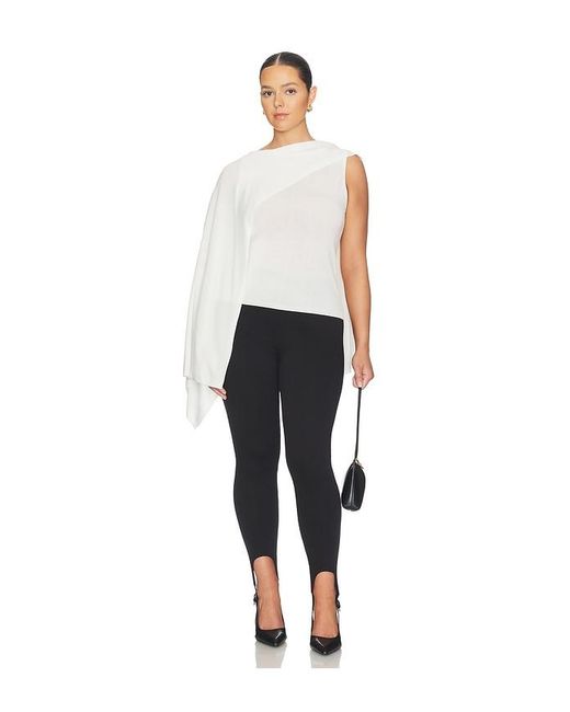 L'academie White Nasim Knit Cape Top