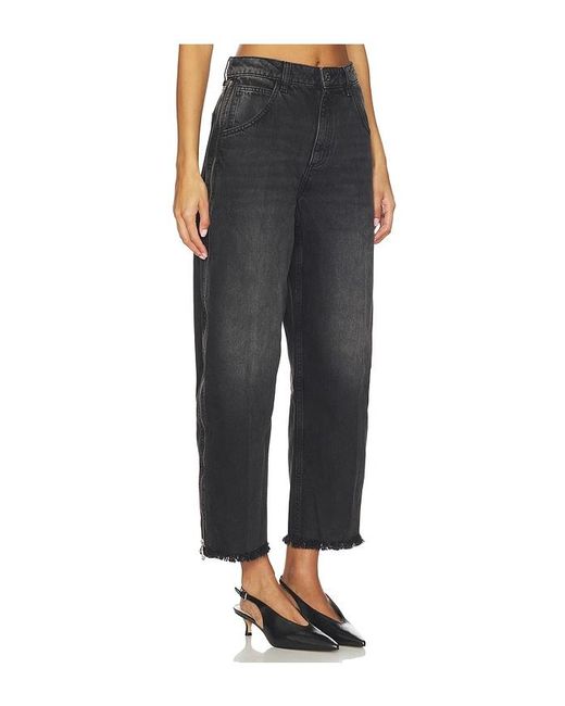 seventy + mochi Black Bo Zip Wide Leg Jeans