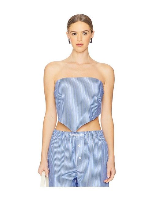 H2OFAGERHOLT Blue Holiday Wrap Top
